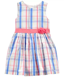 Toddler Girl Carter's Plaid Sateen Dress