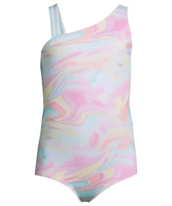Girls Lands' End Sporty One Piece Swimsuit -jumping beans shop 4587344 Wild Blossom Swirl