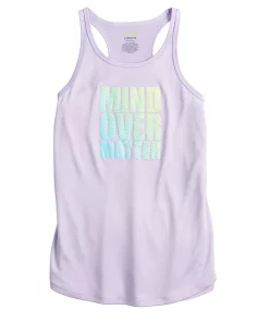 Girls 7-16 Tek Gear® Graphic Tank Top in Regular & Plus Size -jumping beans shop 4888286 Lavendar Mind Matter