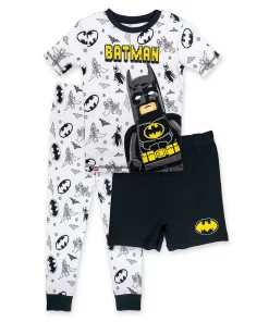 Boys 4-10 Lego Batman Top, Shorts & Pants Pajama Set