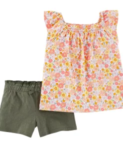 Toddler Girl Carter's Vintage Floral Top & Shorts Set