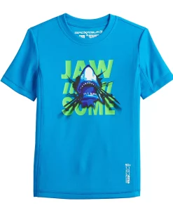 Boys 4-7 ZeroXposur Graphic UPF Swim Top 5 Boys 4-7 ZeroXposur Graphic UPF Swim Top -jumping beans shop 5176205 Deep Aqua