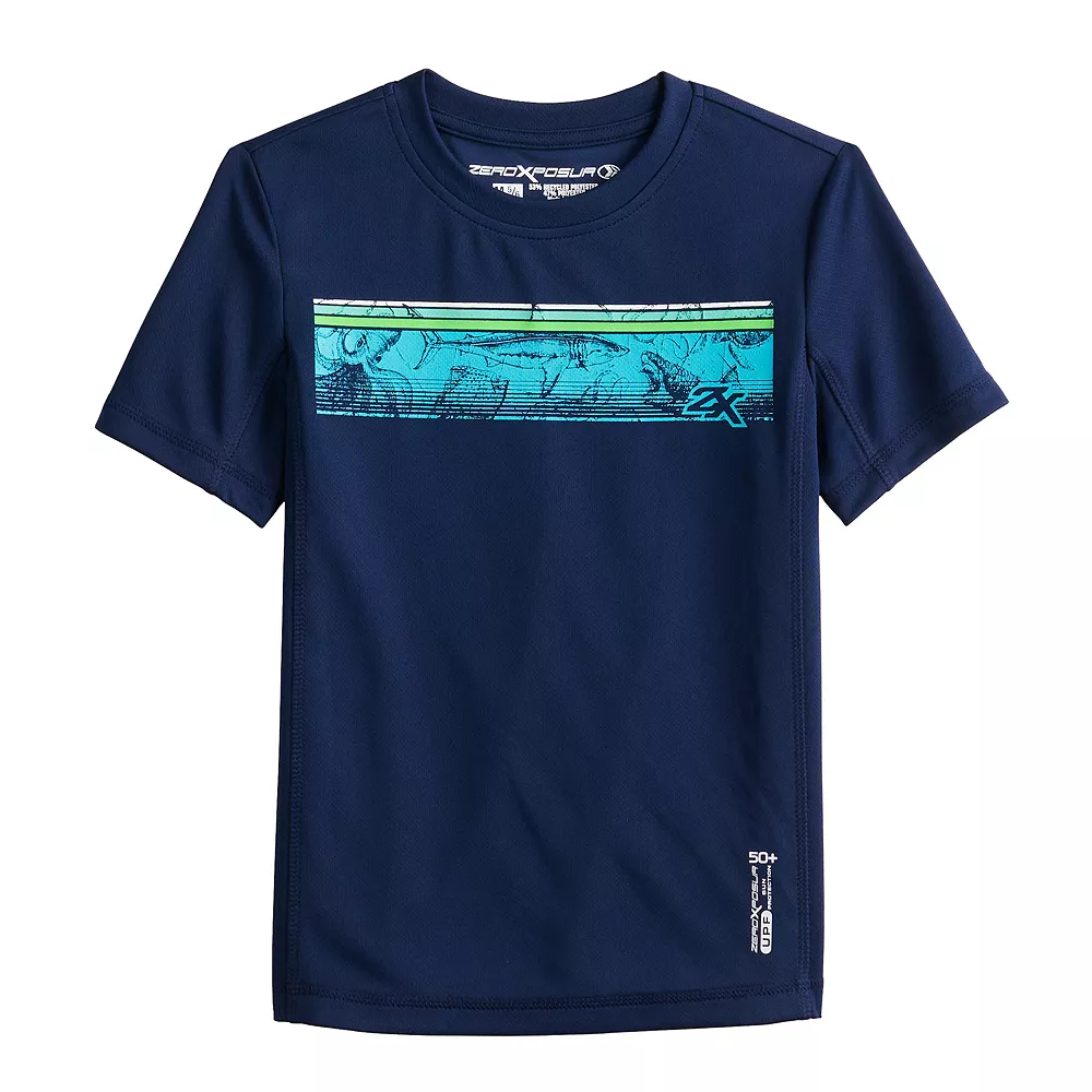Boys 4-7 ZeroXposur Graphic UPF Swim Top 2 Boys 4-7 ZeroXposur Graphic UPF Swim Top - Image 2