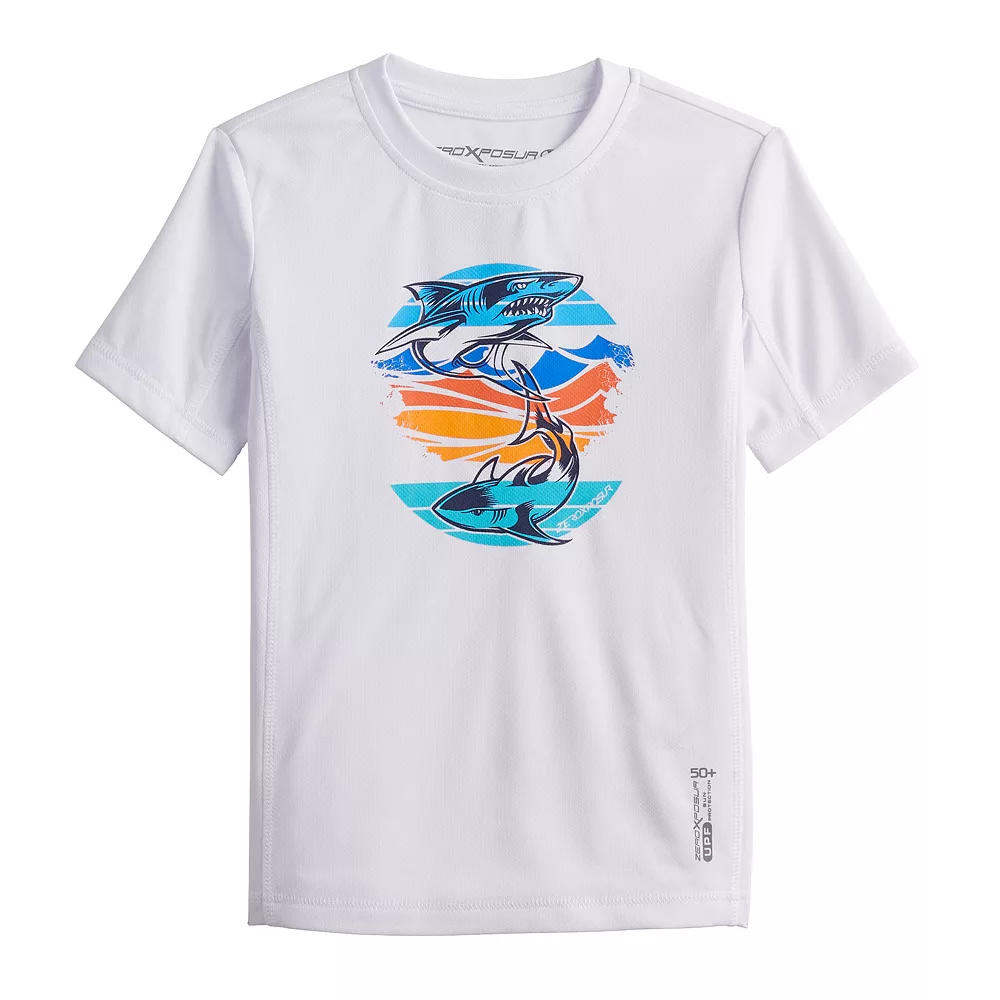 Boys 4-7 ZeroXposur Graphic UPF Swim Top 1 Boys 4-7 ZeroXposur Graphic UPF Swim Top