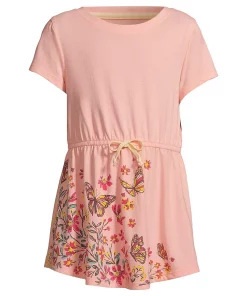 7-16 Girls Lands' End Gathered Waist Tunic Top -jumping beans shop 5189131 Wildflowers