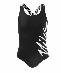 Girls 6-20 Nike Script Logo Crossback One-Piece Swimsuit