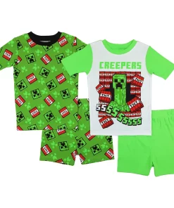 Boys 6-12 Minecraft Don't Sleep Tops & Shorts Pajama Set