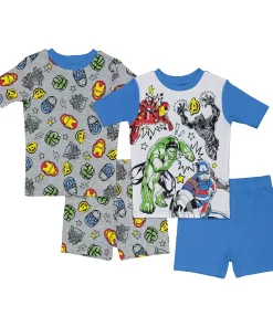 Boys 4-10 Avengers Team Heroes Tops & Shorts Pajama Set