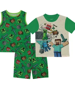 Boys 6-12 Minecraft Boom Tops & Shorts Pajama Set