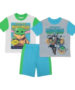 Boys 6-12 Star Wars The Mandalorian Grogu aka Baby Yoda Tops & Shorts Pajama Set