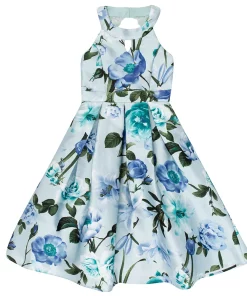 Girls 7-16 Speechless Floral High Low with Open Back Dress
