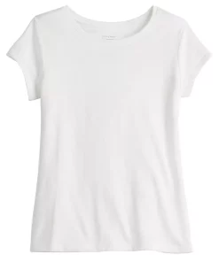 Girls 4-12 Jumping Beans® Essential Crewneck Tee -jumping beans shop 5239494 White