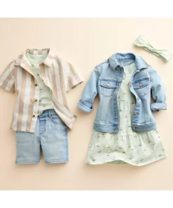 Baby & Toddler Girl Little Co. by Lauren Conrad Organic Short-Sleeve Tiered Dress -jumping beans shop 5260989 ALT9