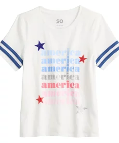 Girls 6-20 SO® Favorite Boxy Graphic Tee in Regular & Plus 19 Girls 6-20 SO® Favorite Boxy Graphic Tee in Regular & Plus -jumping beans shop 5274724 America Glitter