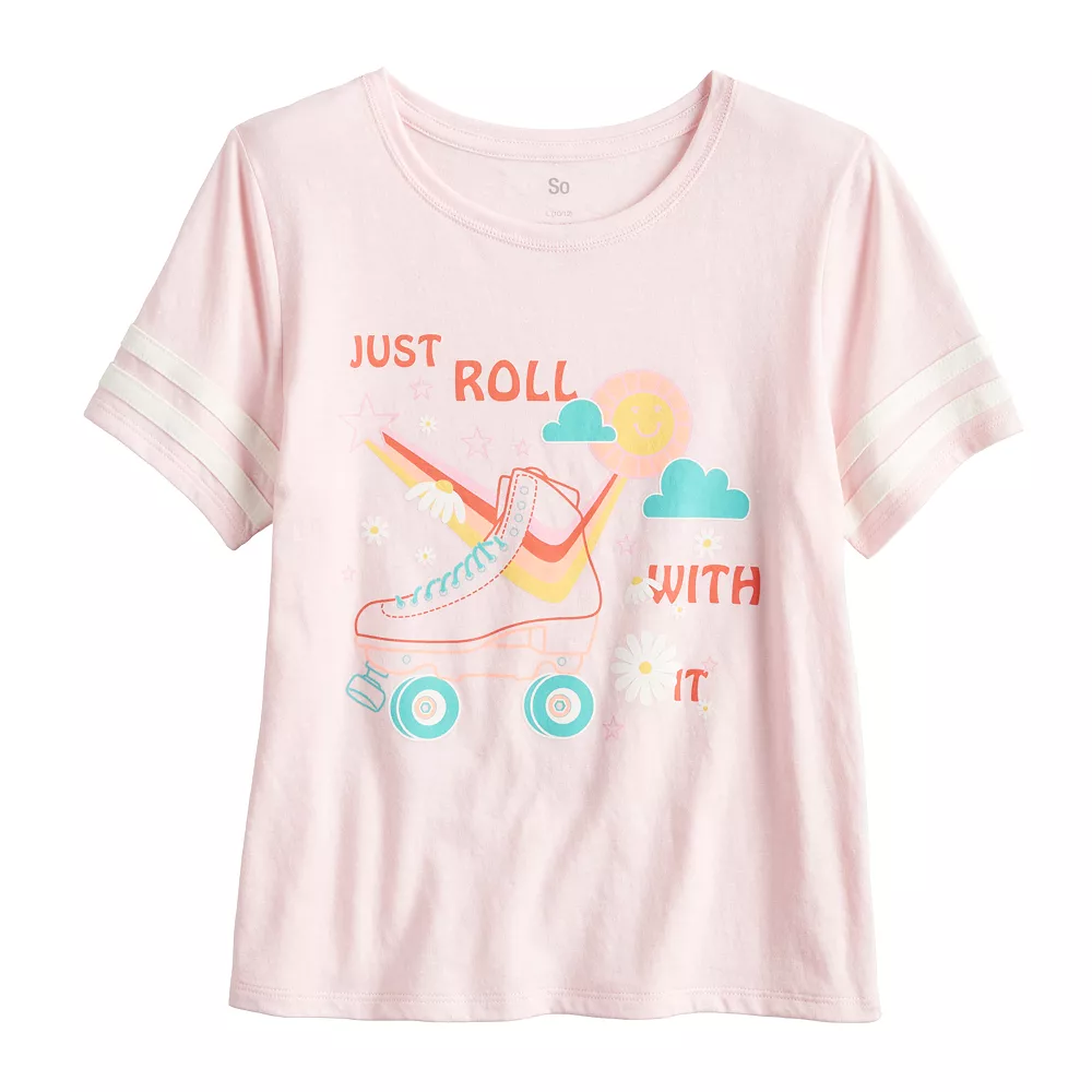 Girls 6-20 SO® Favorite Boxy Graphic Tee in Regular & Plus 2 Girls 6-20 SO® Favorite Boxy Graphic Tee in Regular & Plus - Image 2