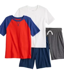 Toddler Boy Jumping Beans® Essential Tees & Shorts 4-Pack Set