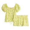 Girls 7-20 SO® Puff Sleeve Top & Ruffled Shorts Set in Regular & Plus