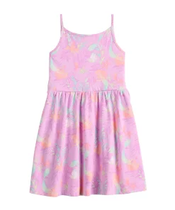 Toddler Girl Disney The Little Mermaid Adaptive Sensory, Easy Dressing, & Abdominal Access Tank Top Skater Dress by Jumping Beans®