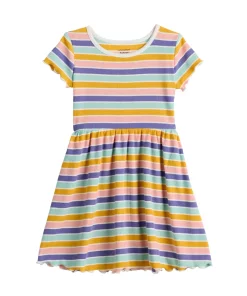 Toddler Girl Jumping Beans® Short Sleeve Ribbed Skater Dress