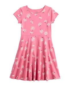 Toddler Girl Jumping Beans® Short Sleeve Printed Skater Dress