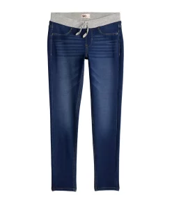 Girls 6-20 SO® Rib Waist Jeggings in Regular & Plus Size -jumping beans shop 5589858 Dark Wash