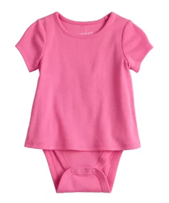 Baby Girl Jumping Beans® Adaptive Abdominal Access T-Shirt Romper -jumping beans shop 5686179 Pink