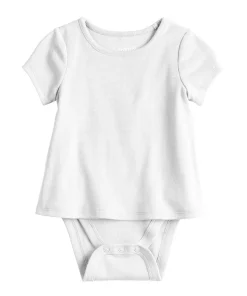 Baby Girl Jumping Beans® Adaptive Abdominal Access T-Shirt Romper -jumping beans shop 5686179 White