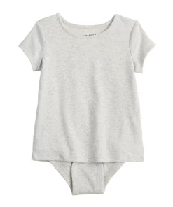 Toddler Girl Jumping Beans® Adaptive Abdominal Access Short Sleeve Tee Romper