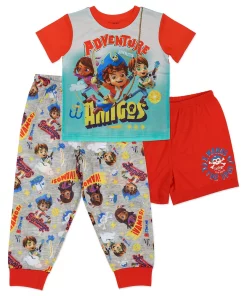 Toddler Boy Santiago of the Seas Top, Shorts & Pants Pajama Set