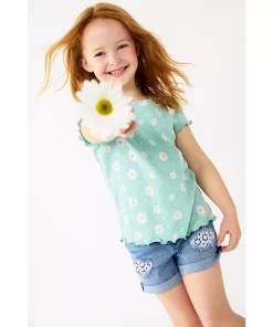 Girls 4-12 Jumping Beans® Lettuce Edge Top -jumping beans shop 5829140 ALT9