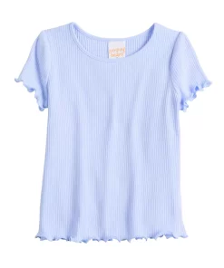 Girls 4-12 Jumping Beans® Lettuce Edge Top -jumping beans shop 5829140 Lt Blue
