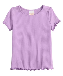 Girls 4-12 Jumping Beans® Lettuce Edge Top -jumping beans shop 5829140 Purple
