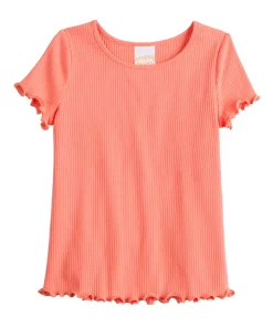 Girls 4-12 Jumping Beans® Lettuce Edge Top -jumping beans shop 5829140 Red