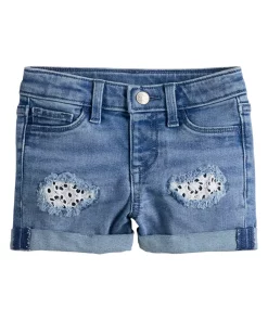 Girls 4-12 Jumping Beans® Crochet Denim Shorts
