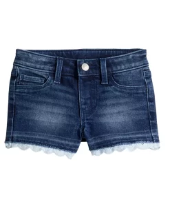 Girls 4-12 Jumping Beans® Crochet-Hem Denim Shorts
