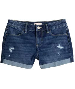 Girls 6-20 SO® Midrise Denim Shortie Shorts in Regular & Plus Size 15 Girls 6-20 SO® Midrise Denim Shortie Shorts in Regular & Plus Size -jumping beans shop 5841668 Dark Wash