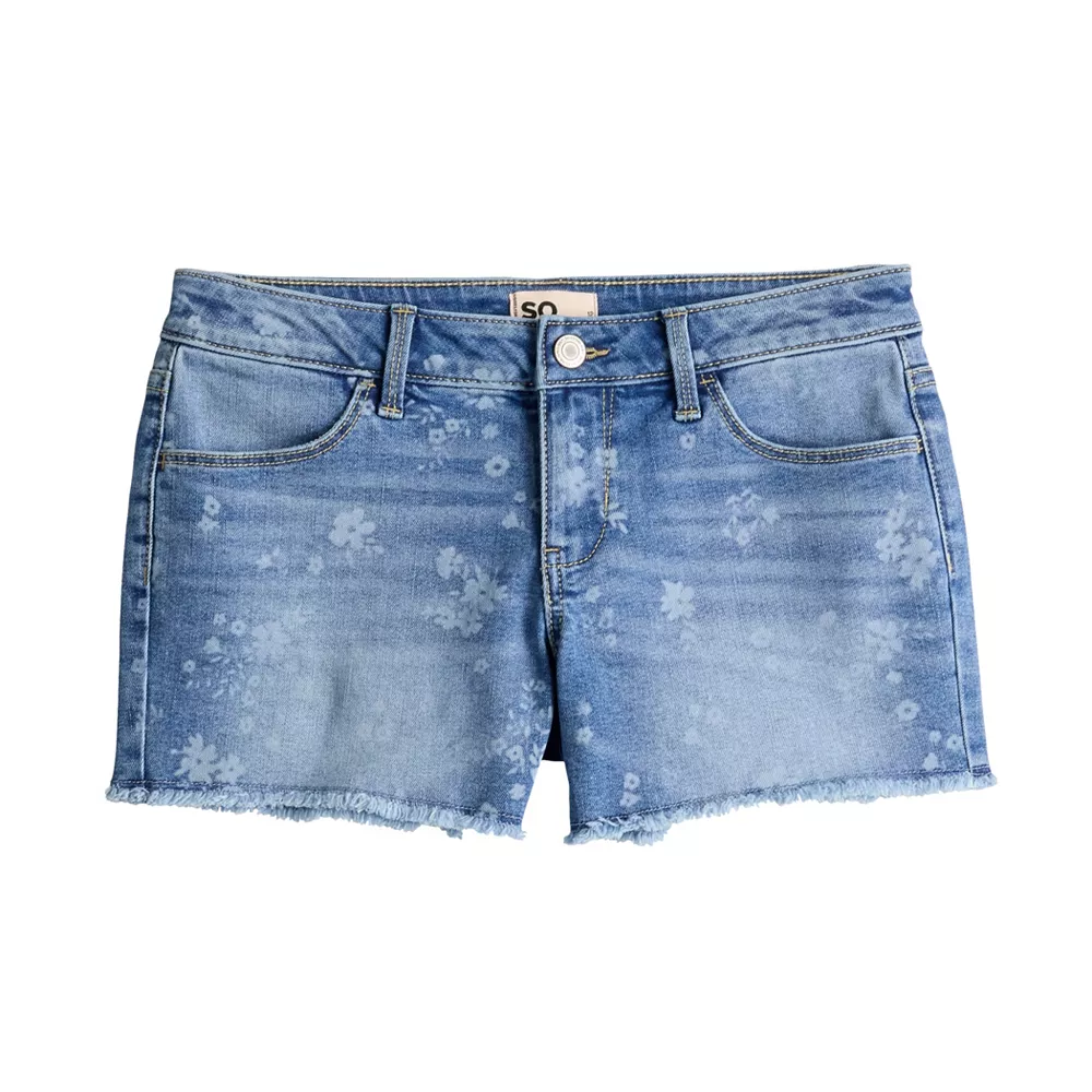 Girls 6-20 SO® Midrise Denim Shortie Shorts in Regular & Plus Size 1 Girls 6-20 SO® Midrise Denim Shortie Shorts in Regular & Plus Size