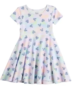 Disney's Minnie Mouse Toddler Girl Tie Dye Adaptive Hi-Low Skater Dress by Jumping Beans®