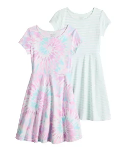 Girls 4-12 Jumping Beans® Two-Pack Skater Dress Set