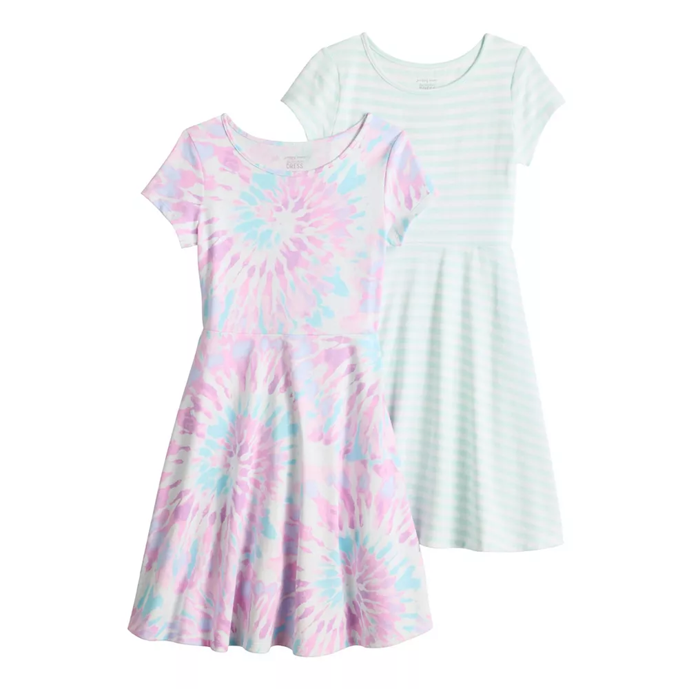 Girls 4-12 Jumping Beans® Two-Pack Skater Dress Set 1 Girls 4-12 Jumping Beans® Two-Pack Skater Dress Set
