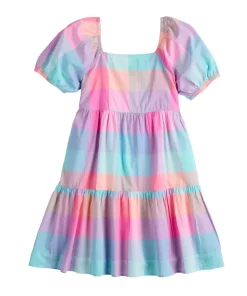 Girls 6-20 SO® Favorite Babydoll Dress in Regular & Plus Size -jumping beans shop 5870161 Multi Plaid