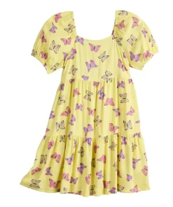 Girls 6-20 SO® Favorite Babydoll Dress in Regular & Plus Size -jumping beans shop 5870161 Yellow Butterfly