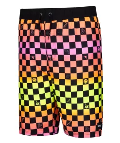 Boys 4-7 Hurley Character Check Pull On Swim Trunks