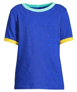 Boys 2-20 Lands' End Short Sleeve Slubbed Ringer Tee