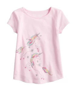 Toddler Girl Jumping Beans® Physical Adaptive Double-Layer Tee -jumping beans shop 6224818 Unicorn Pink